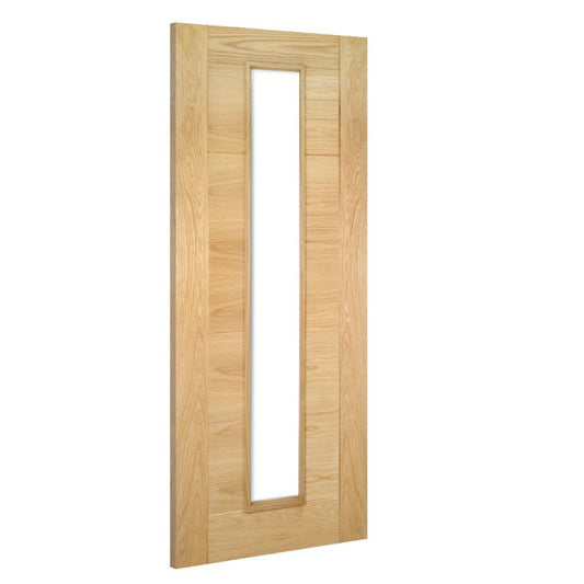 Deanta Seville Oak Internal Door Glazed Prefinished - 78in x 30in (1981 x 762mm)