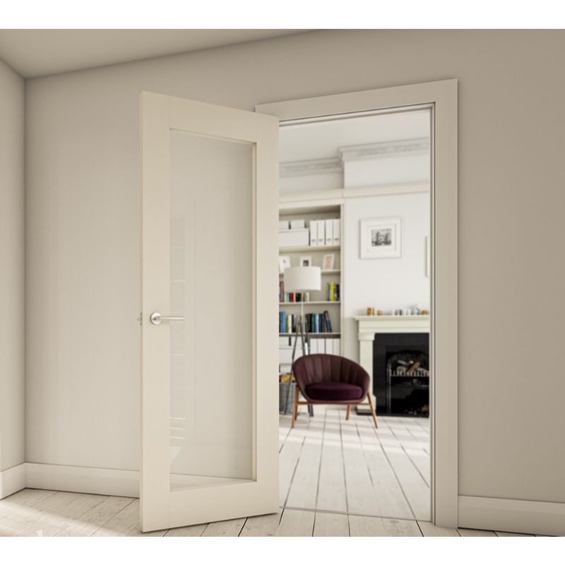 Deanta Denver Glazed Interior White Primed Door 1981 x 610 x 35mm