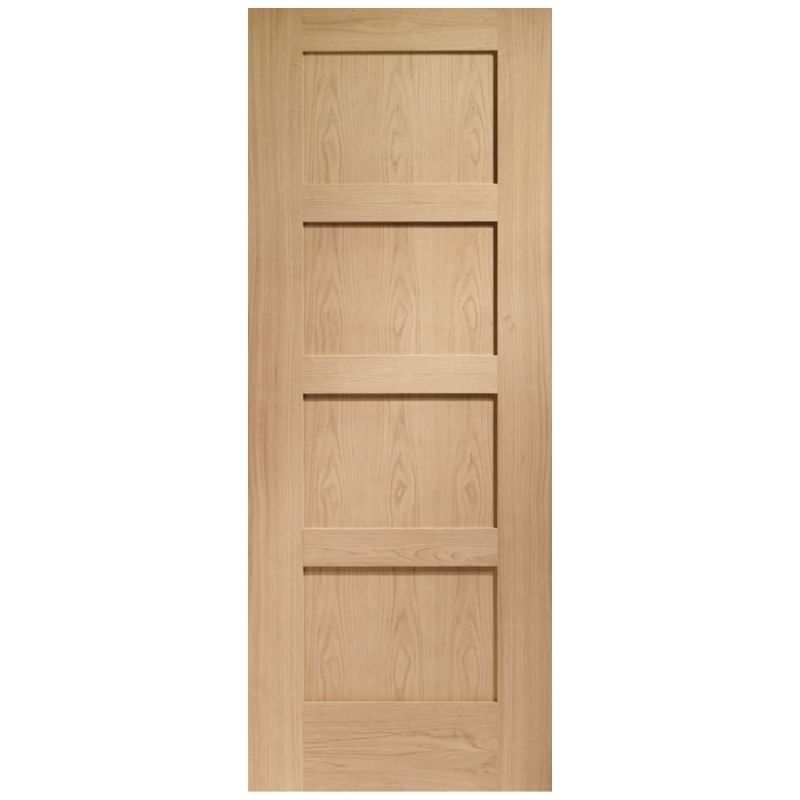 Image for XL Joinery Shaker 4 Panel Internal Oak Fire Door 1981 x 686 x 44mm (27")