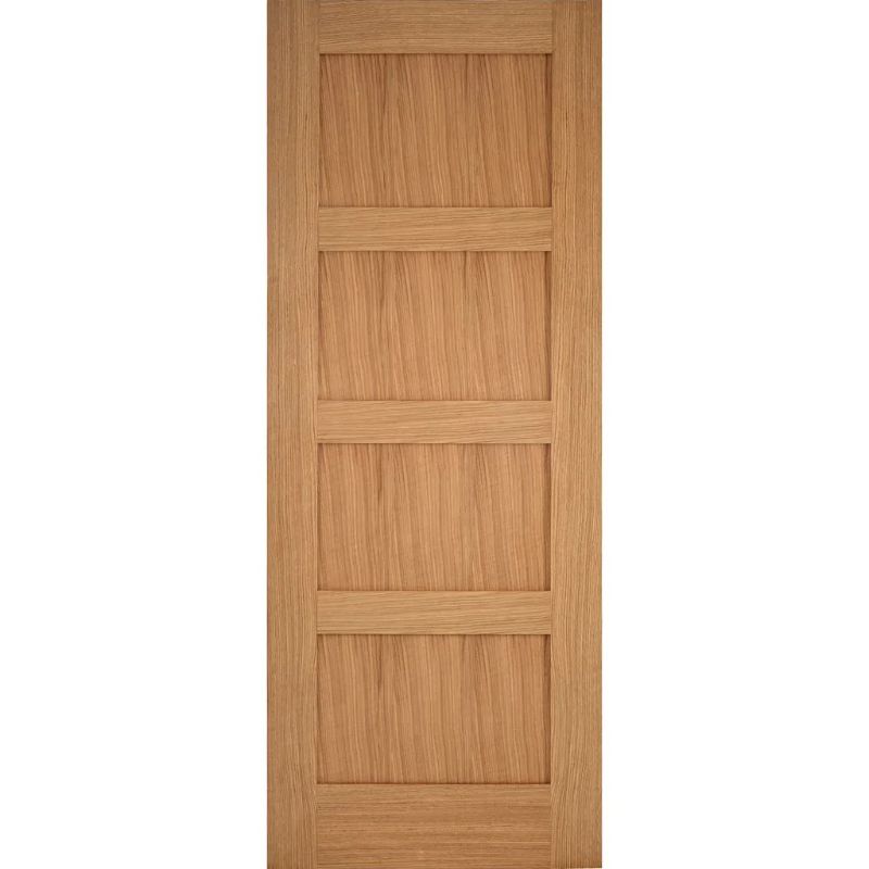 Image for LPD Oak Contemporary 4 Panel - 78In x 21In x 35mm (1981 x 533mm)