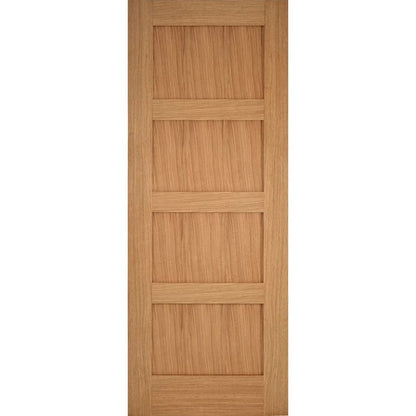 Image for LPD Oak Contemporary 4 Panel - 78In x 21In x 35mm (1981 x 533mm)