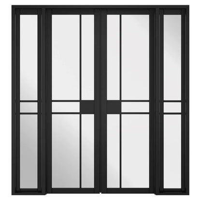 LPD Greenwich Black Primed Clear Glazed 5L Room Divider - 80in x 75in (2031 x 1904mm)