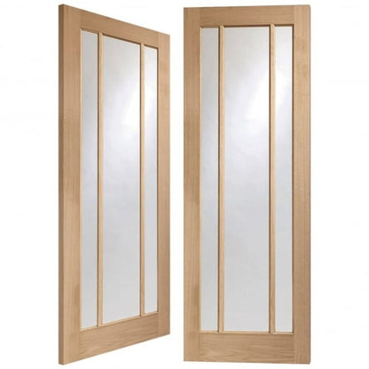 Image for XL Joinery Worcester Internal Oak Rebated Door Pair with Clear Glass 1981 x 1220 x 40mm (48")