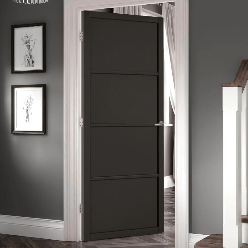 LPD Soho Black Primed Internal Industrial Style Door - 78in x 24in (1981 x 610mm)
