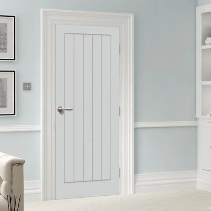 Image for LPD Textured Vertical 5 Panel Fire Door White - 78In x 27In x 35mm (1981 x 686mm)