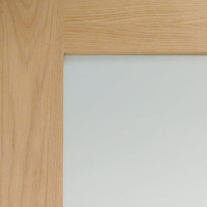Image for XL Joinery Shaker 4 Light Internal Oak Door with Obscure Glass 2040 x 726 x 40mm