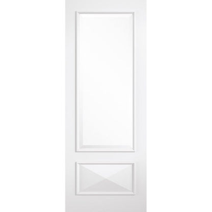 LPD Knightsbridge White Primed Clear Glazed Internal Door - 78in x 27in (1981 x 686mm)
