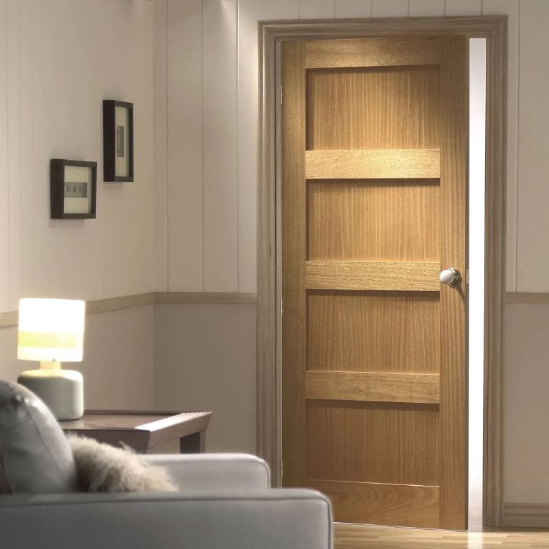 Image for LPD Oak Contemporary 4 Panel - 78In x 21In x 35mm (1981 x 533mm)