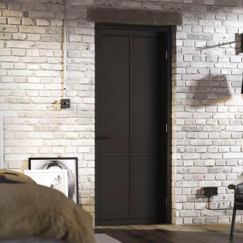 LPD Liberty Black Primed Internal Industrial Style Door - 78in x 30in (1981 x 762mm)
