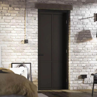 LPD Liberty Black Primed Internal Industrial Style Door - 78in x 30in (1981 x 762mm)
