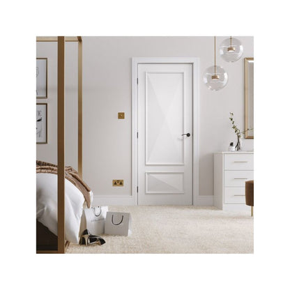 LPD Knightsbridge White Primed 2 Panel Internal Fire Door - 78in x 30in (1981 x 762mm)
