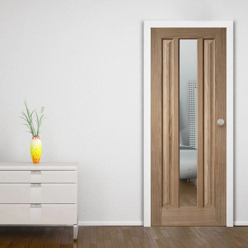 LPD Kilburn Oak Glazed Internal Door-78in x 24in x 35mm (1981 x 610mm)