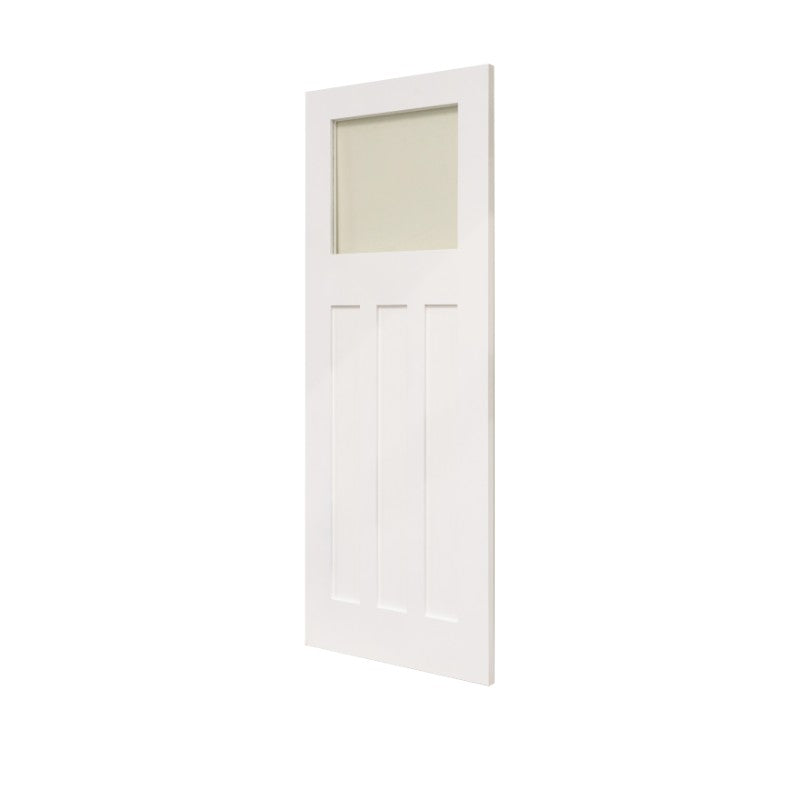Shaker Edwardian 4 Panel White Primed Glazed Internal Door - All Sizes
