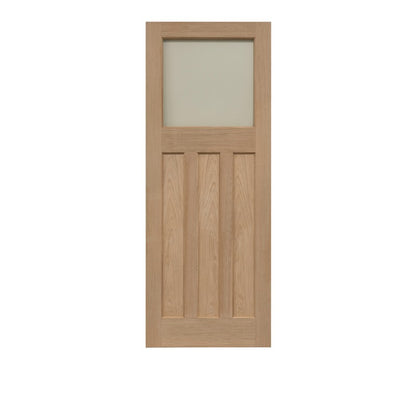 Edwardian Traditional Oak Glazed Unfinished Internal Door - All Sizes