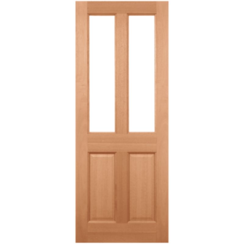 LPD Malton Hardwood M&T 2 Double Glazed Clear Light Panels External Doors - 1981mm x 762mm
