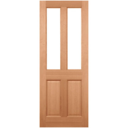 LPD Malton Hardwood M&T 2 Double Glazed Clear Light Panels External Doors - 1981mm x 762mm