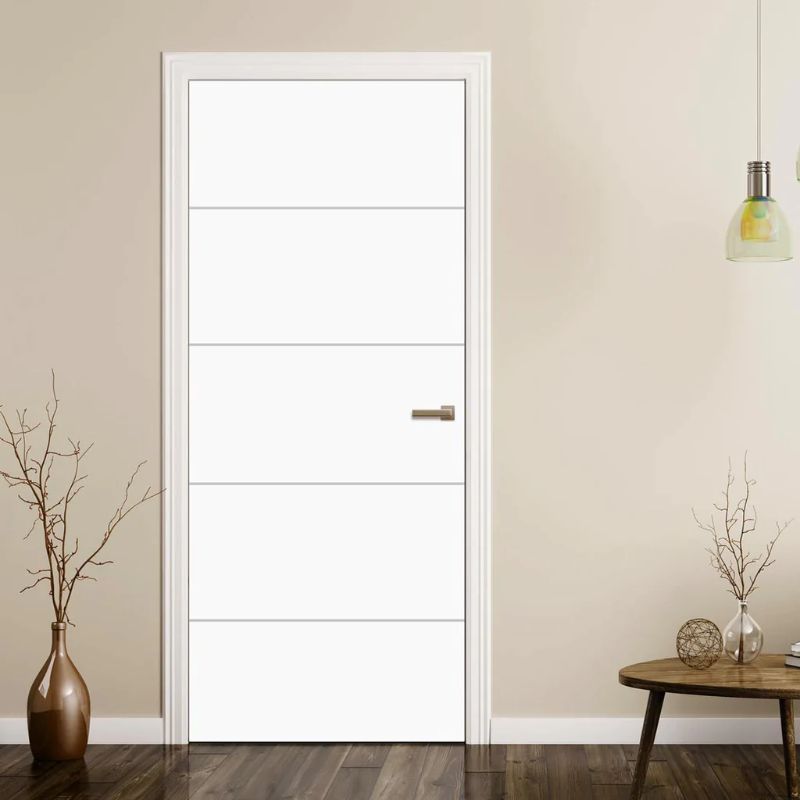 Image for LPD Smooth Horizontal 4 Line Moulded Door FD30 - 78In x 27In x 44mm (1981 x 686mm)