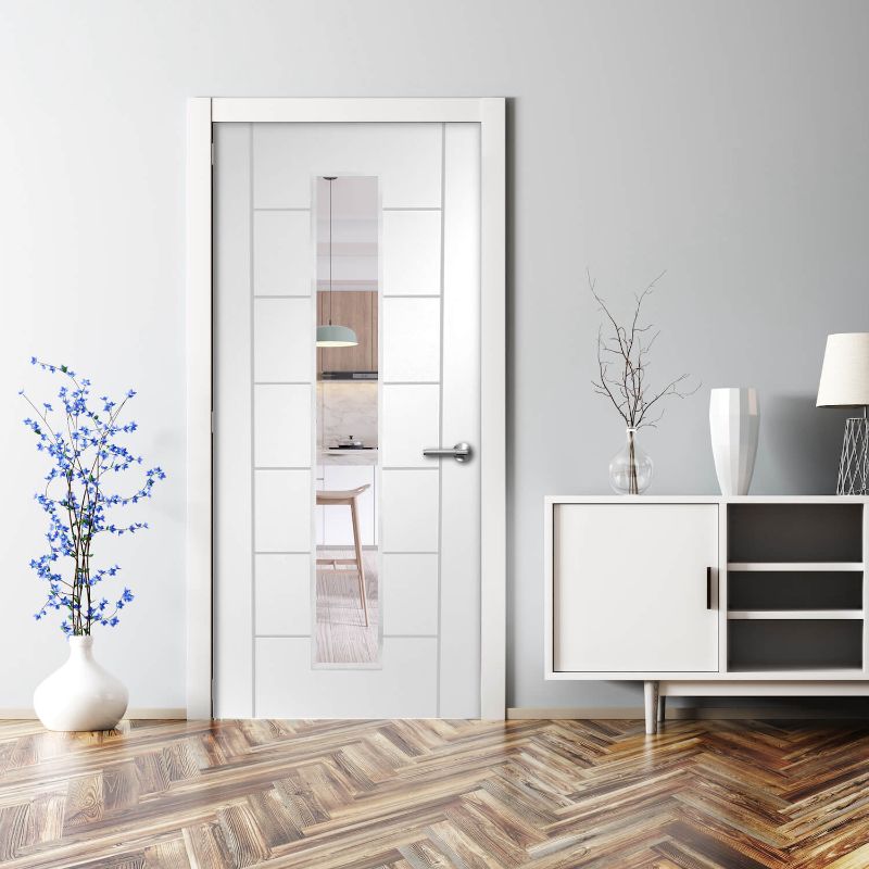 Image for XL Joinery Palermo 1 Light Internal White Primed Door with Clear Glass 1981 x 838 x 35mm (33")