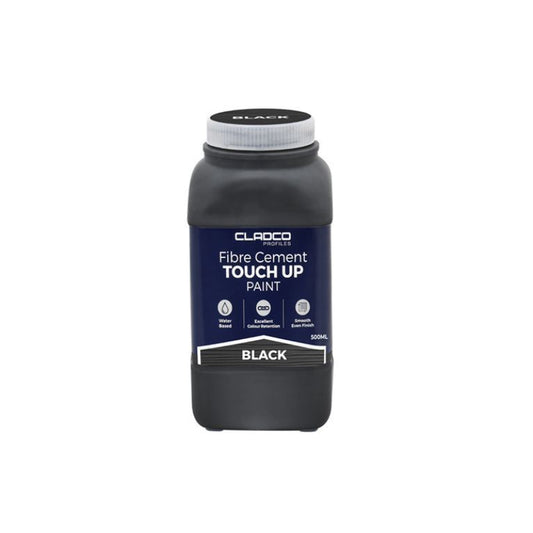 Cladco Fibre Cement Touch Up Paint 500ml - All Colours-Black