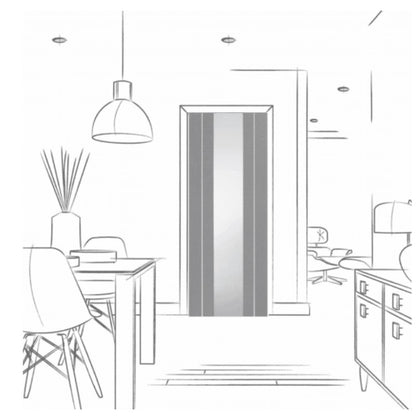 XL Joinery Forli Pre-Finished Light Grey Door with Clear Glass 2040 x 826 x 40mm (32.5")