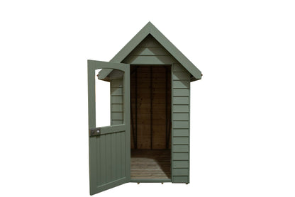 Forest Retreat Redwood Shed Moss Green - 6 x 4 ft