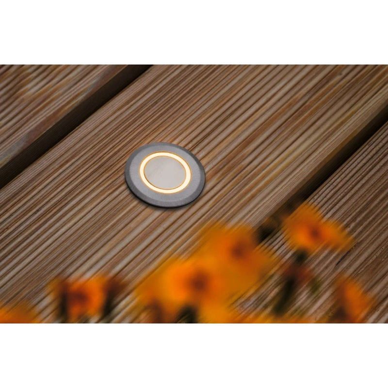 Outdoor 230V Gold LED Recessed Floor Light IP67 - Insect Friendly