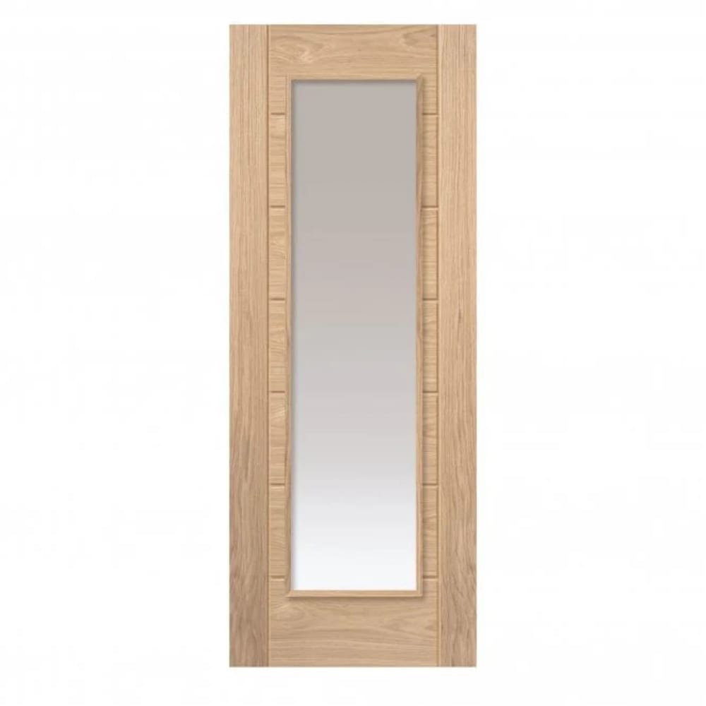 JB Kind Palomino Oak Pre-Finished Glazed Internal Door - All Sizes - JB Kind