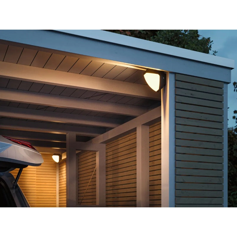 Outdoor LED exterior wall light in warm white, designed for insect friendliness, by Paulmann.