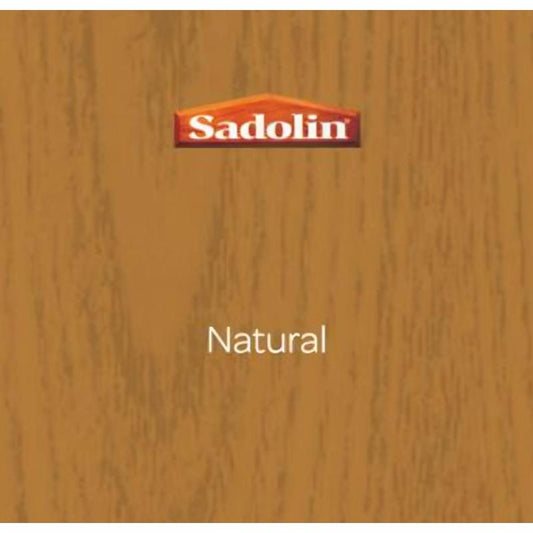 Sadolin Extra Durable Woodstain in Natural finish on wood surface.