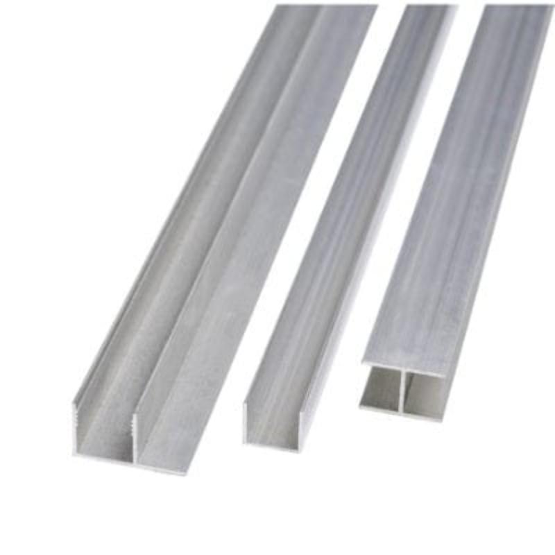 Aluminium H Profile 3000mm x 16mm - Silver Polycarbonate Roofing