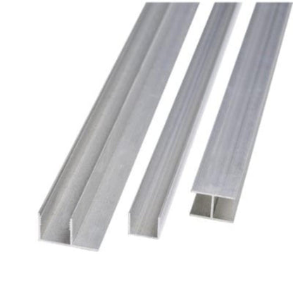 Aluminium H Profile 3000mm x 16mm - Silver Polycarbonate Roofing