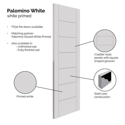 JB Kind Palomino White Primed Internal Door - All Sizes