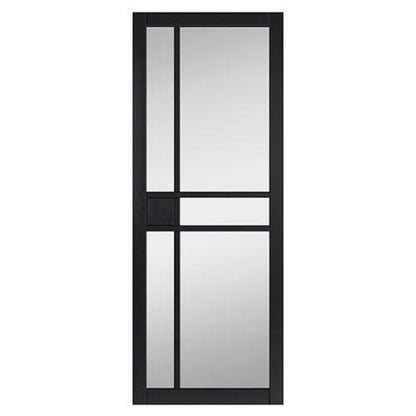 JB Kind City Black Painted Clear Glazed Internal Door - 1981 x 686 x 35mm (78 x 27in)