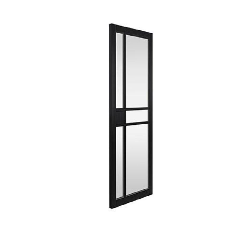 JB Kind City Black Painted Clear Glazed Internal Door - 1981 x 686 x 35mm (78 x 27in)