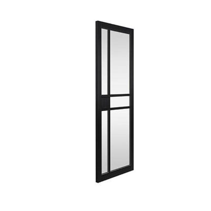 JB Kind City Black Painted Clear Glazed Internal Door - 1981 x 686 x 35mm (78 x 27in)