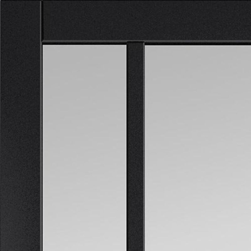 JB Kind City Black Painted Clear Glazed Internal Door - 1981 x 838 x 35mm (78 x 33in)