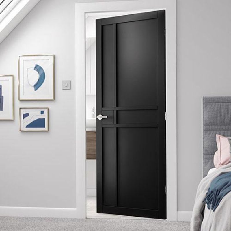 JB Kind City Black Painted Internal Door - 1981 x 686 x 35mm (78 x 27in)
