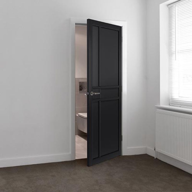 JB Kind City Black Painted Internal Door - 1981 x 838 x 35mm (78 x 33in)