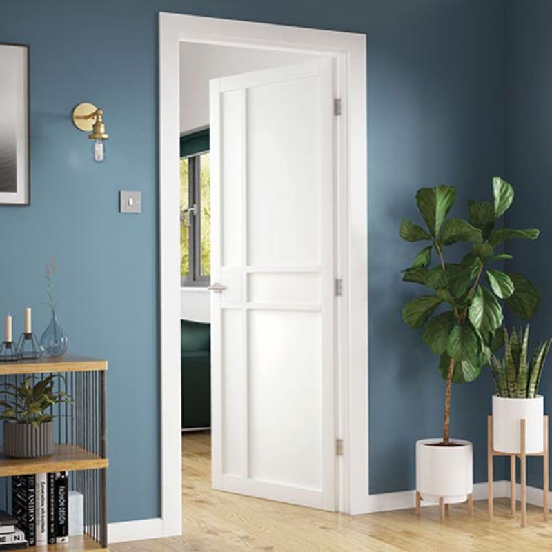 JB Kind City White Painted Internal Door - 1981 x 838 x 35mm (78 x 33in)