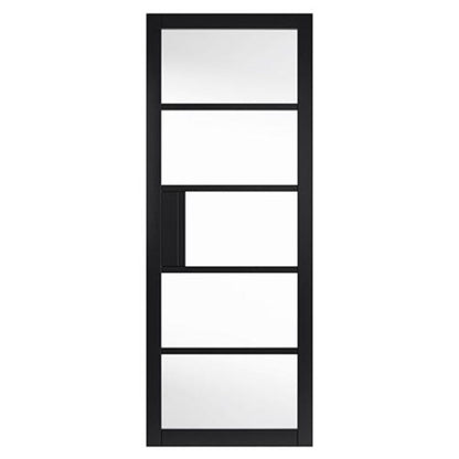 JB Kind Metro Black Painted Clear Glazed Internal Door - 1981 x 686 x 35mm (78 x 27in)
