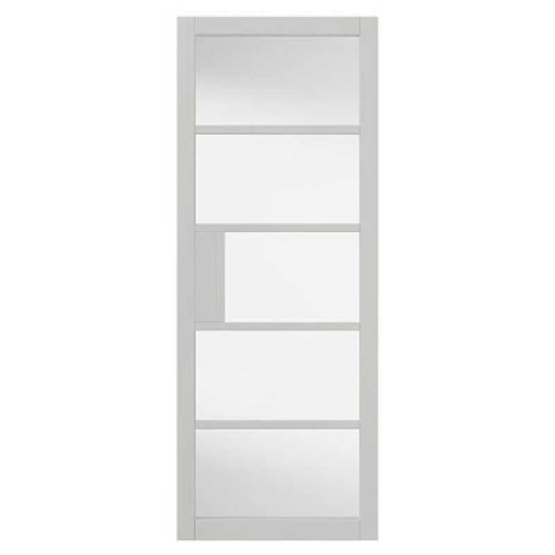 JB Kind Metro White Painted Clear Glazed Internal Door - 1981 x 686 x 35mm (78 x 27in)