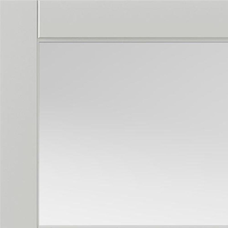 JB Kind Metro White Painted Clear Glazed Internal Door - 1981 x 686 x 35mm (78 x 27in)
