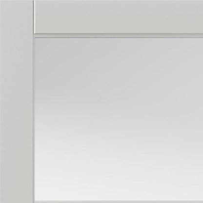JB Kind Metro White Painted Clear Glazed Internal Door - 1981 x 686 x 35mm (78 x 27in)