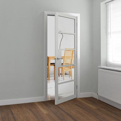 JB Kind Metro White Painted Clear Glazed Internal Door - 1981 x 686 x 35mm (78 x 27in)
