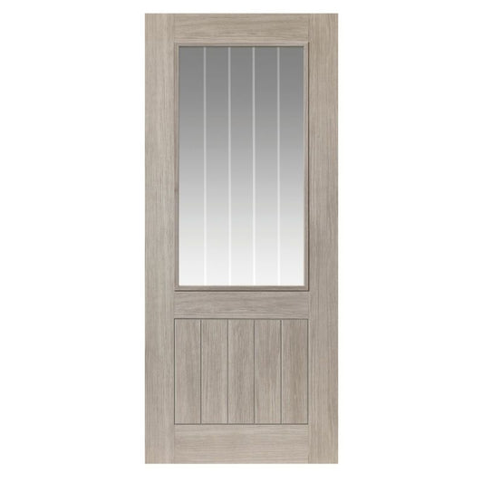 JB Kind Colorado Glazed Grey Wood Effect Laminate Cottage Internal Door-78in x 30in x 35mm (1981 x 762mm)