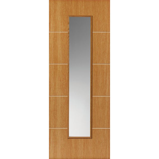 JB Kind Oak Gallery Louvre Glazed Internal Door Pre Finished 1981 X 762 X 35mm