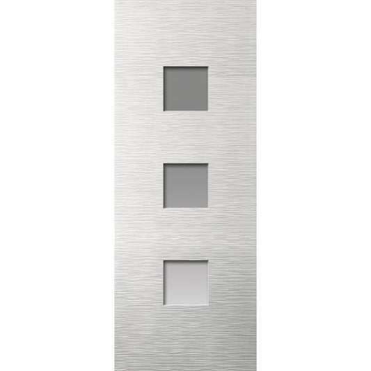 JB Kind White Moulded Ripple Glazed Internal Door-78in x 27in x 35mm (1981 x 686mm)