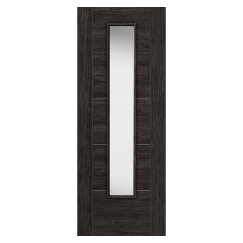 JB Kind Dark Grey Tigris Cinza Laminate Internal Glazed Door 1981 x 838 x 35mm