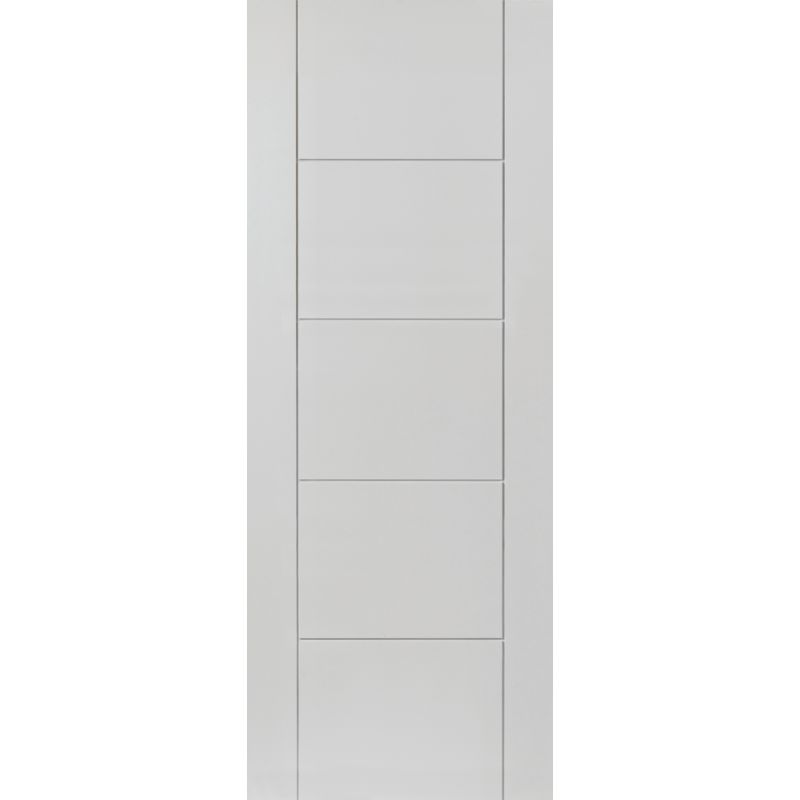 JB Kind River White Modern Tigris Pre-Finished Internal Fire Door-78in x 33in x 44mm (1981 x 838mm)