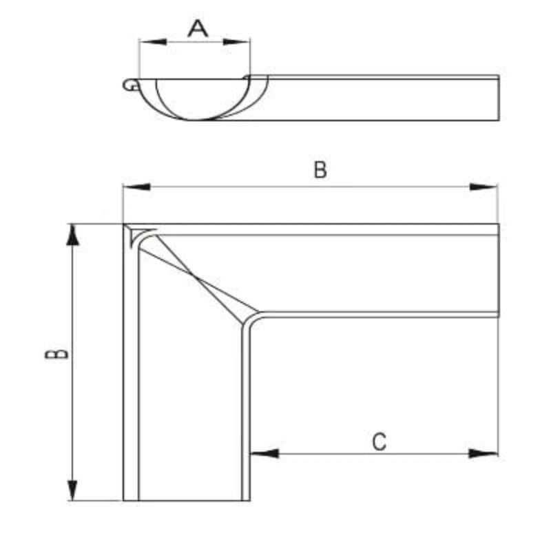 Roofart 90 Degree External Corner with Brackets - Full Range
